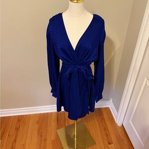 Express Royal Blue Patterned Garment